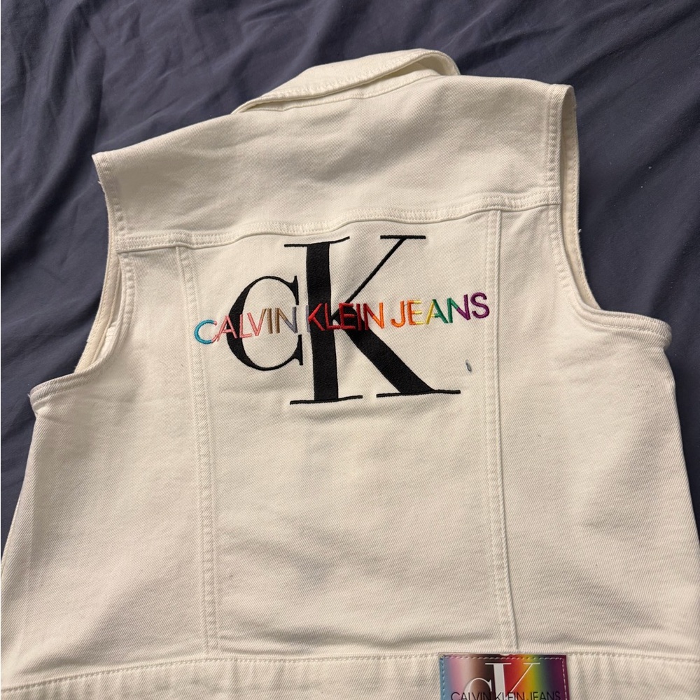 Calvin Klein Jeans White Cotton Top
